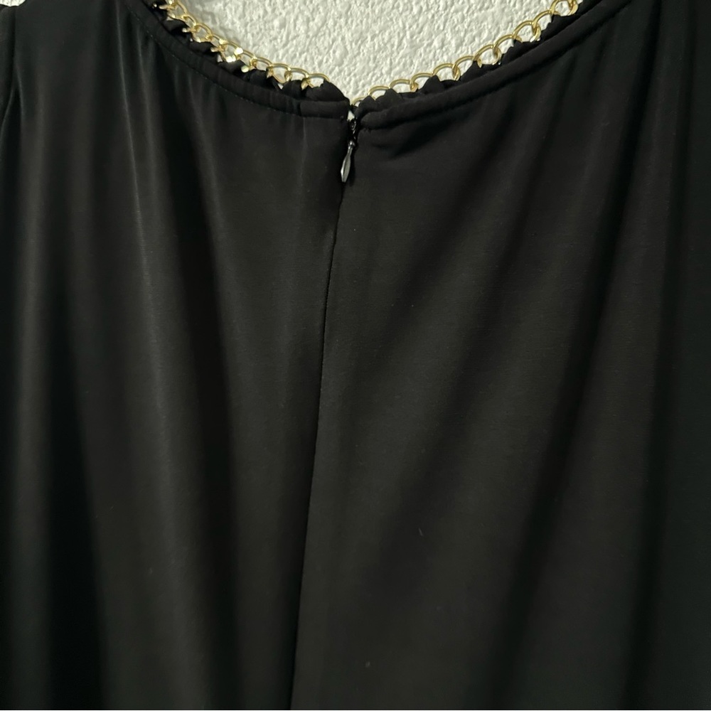 Calvin Klein Women’s Black Long Sleeve Chain Necklace‎ Sheath Dress Size 16W - Picture 5 of 6